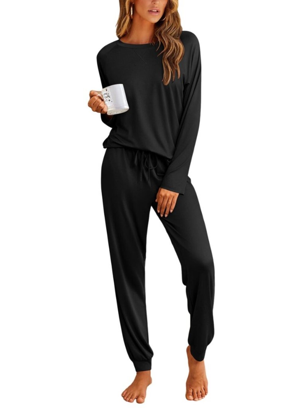Pajamas Womens Long Sleeve Pj Set 2 Piece Loungewear Soft Sleepwear